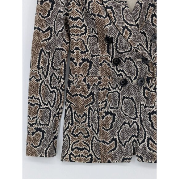 CAbi Blazer Women Size 2 Snake Print Double Breasted Business Casual Office Edgy - Picture 6 of 11